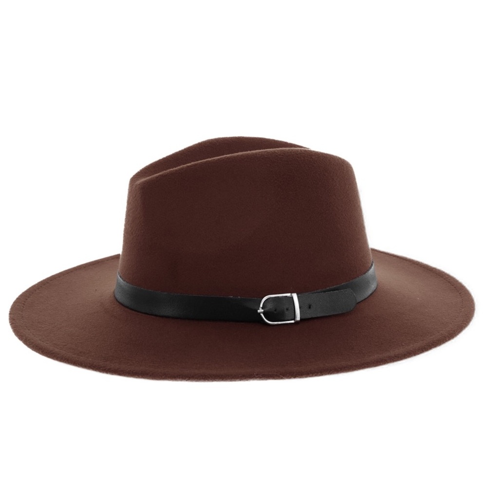 Chocolate Brown Pointed Western Fedora Hat